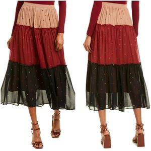 Farm Rio Mixed Dot Maxi Skirt